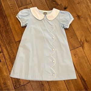 TRUE blue scalloped button dress size 4